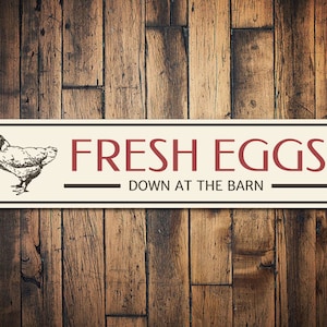 Chicken Sign, Hen Sign, Hen Decor, Fresh Eggs Sign, Fresh Eggs Decor, Eggs Barn Sign, Barn Decor, Egg Decor, Quality Aluminum Egg Decoration