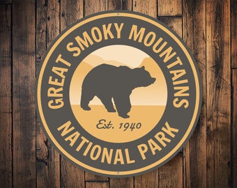 Tin Sign Adventurer Great Smoky Mountains Tin Sign Adventurer Great Smoky Mountains