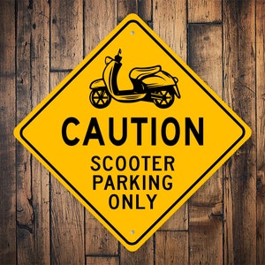 Scooter Parking Sign, Decor For Scooter, Scooter Rider, Scooter Gift, Scooter Garage Gift, Garage For Scooter, Scooter Lover Gift, Scooter
