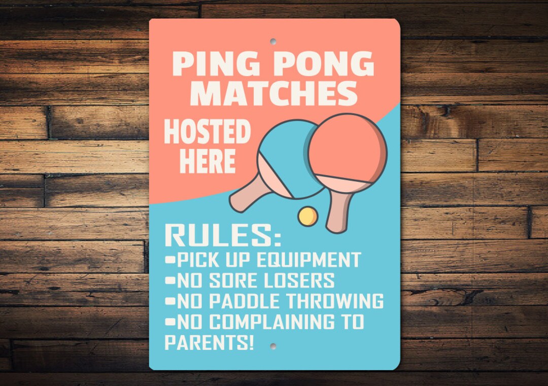 Retro Ping Pong Room Sign, Ping Pong Lounge, Ping Pong Gift, Sign for