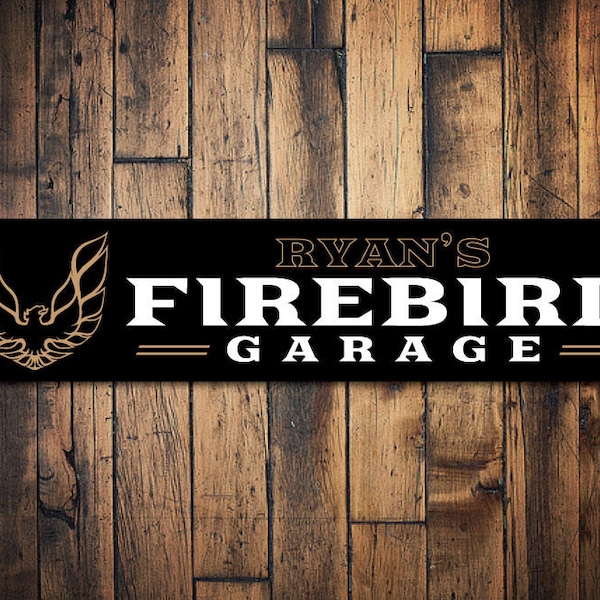 Firebird Garage Sign, Firebird Owner Gift, Firebird Decor, Pontiac Firebird Sign, Custom Car Sign, Firebird Gift, Quality Aluminum Sign