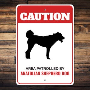 Anatolian Shepherd Dog Sign, Guard Dog Sign, Anatolian Decor, Anatolian Gift, Dog Breed Signs, Caution Dog Sign - Dog Metal Sign