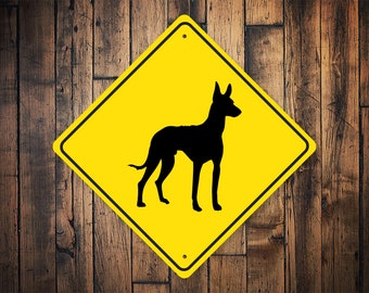 Pharaoh Hound Crossing Sign, Pharaoh Hound Geschenk, Pharaoh Hound Besitzer, Pharaoh Hound Sign, Pharaoh Hound Elternteil, Pharaoh Hound, Pharaoh Dog