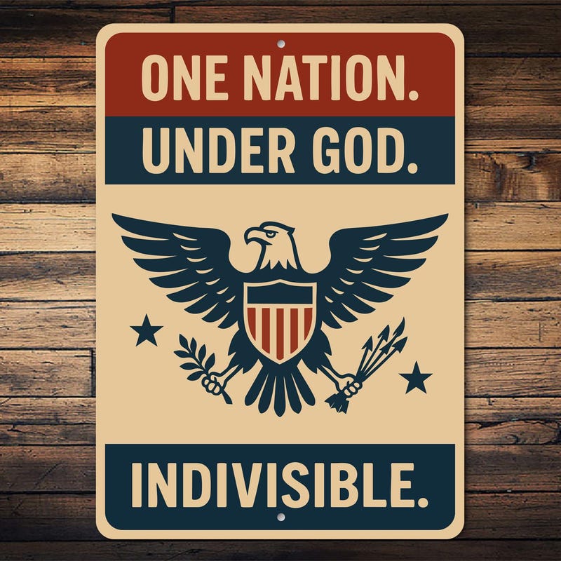 One Nation Under God Sign - Etsy