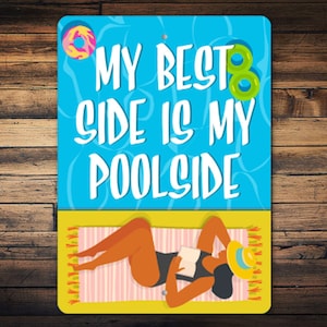 Cute Pool Sign, Pool Saying Decor, Wall Sign, Decor For Pool, Pool Lover Sign, Sign For Pool, Pool House Gift, Pool Owners, Pool Houses
