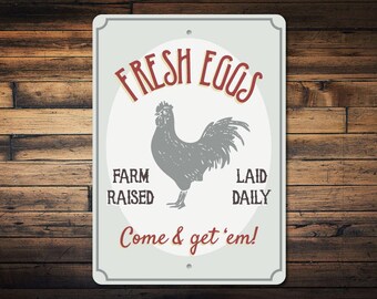 Fresh Eggs Sign, Farm Eggs Sign, Metal Farm Kitchen Decor, Farm Kitchen Sign, Kitchen Egg Decor, Farm Chicken Sign, Eggs Here, Quality Metal