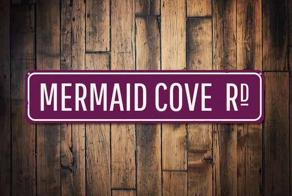 Sea Blue Mermaid Cove Metal Sign Rustic Coastal Home Beach House Bar Wall Decor Sea Blue Mermaid Cove Metal Sign Rustic Coastal Home Beach House Bar Wall Decor