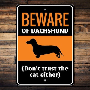 Dachshund Sign, Dachshund Gift, Dachshund Decor, Dachshund Lover Gift, Dachshund Owner Sign, Pipe Dog Sign, Dog Lover Decor, Quality Metal image 1