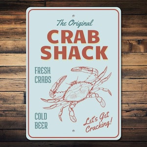 Crab Lover Gift, Crab Shack Sign, Crab Shack Decor, Crab Gift, Crab Sign, Crab Decor, Crab Beach Decor, Metal Crabs Sign, Quality Metal