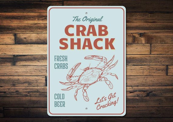 Crab Lover Gift, Crab Shack Sign, Crab Shack Decor, Crab Gift, Crab Sign, Crab Decor, Crab Beach Decor, Metal Crabs Sign, Quality Metal