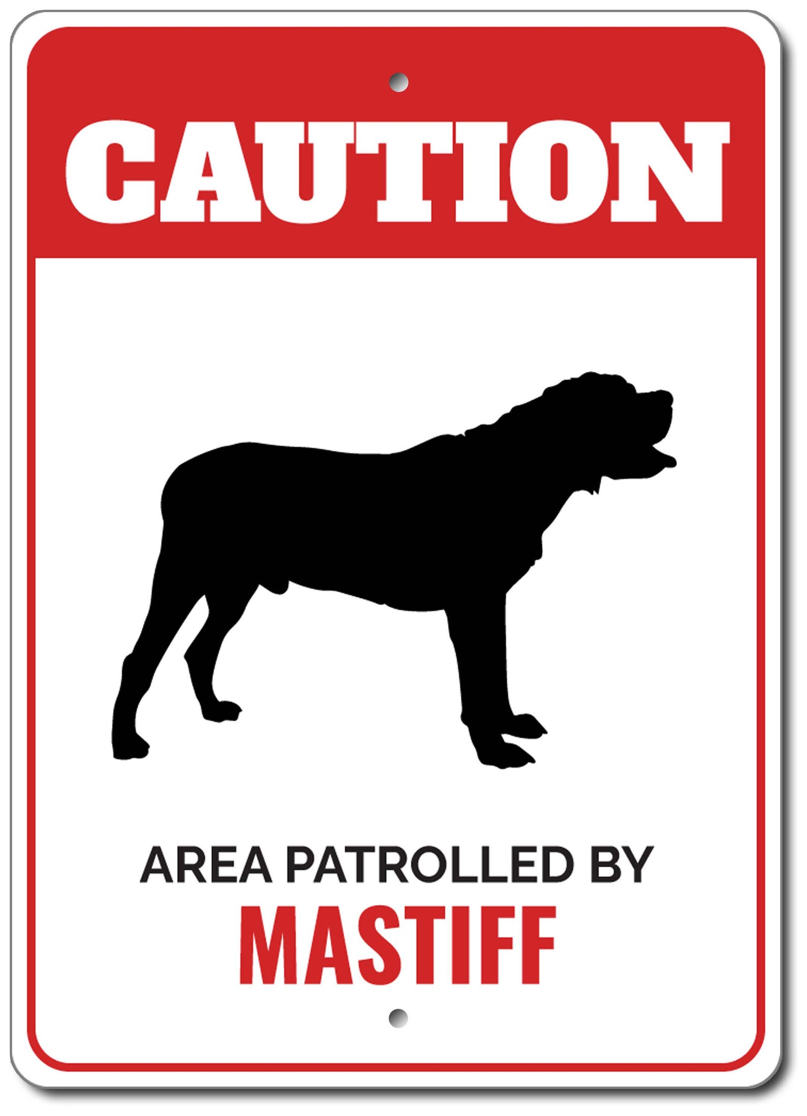 Mastiff Dog Sign, Caution Dog Sign, Mastiff Lover, Dog Breed Signs ...