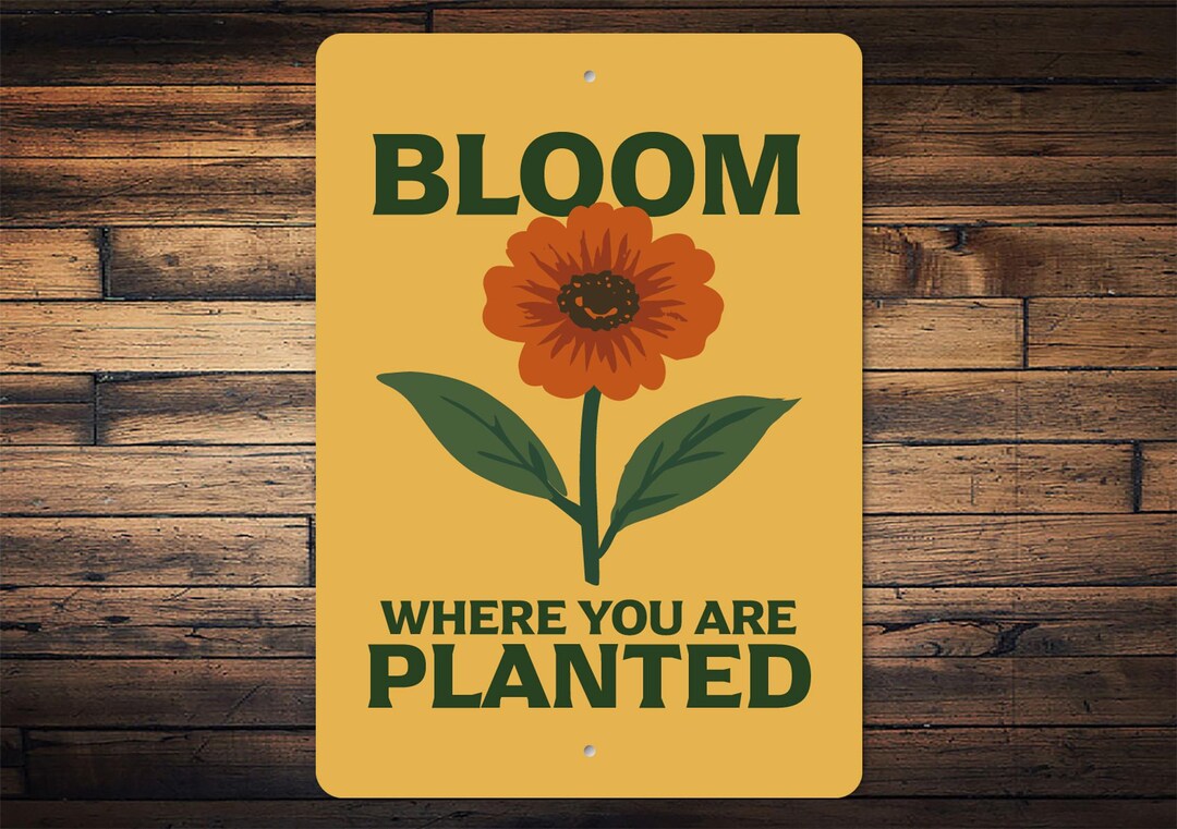 Planted Event Sign Bloom Where You Are Planted Sign, Floral Spring Home Decor, Plant Lover ...
