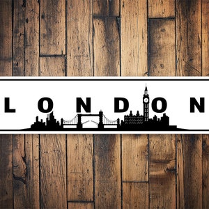 London Skyline Sign, London Skyline, London City, London Lover, UK London, United Kingdom, Custom London Sign, London City Gift, London