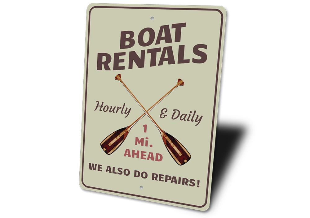 Boat Rentals Metal Sign, Lake Boat Rental Sign, Nautical Wall Art ...