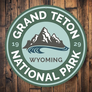 Grand Teton National Park, Grand Taton Schild, National Park Schild, Park Schild, Park Lover, Traveler Schild, Mountain Lovers - Metallschild