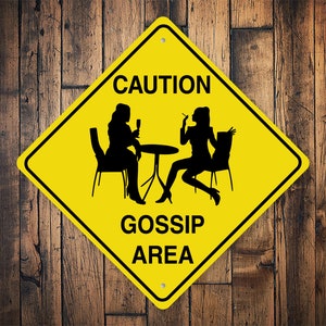 Gossip Area Sign, Gossip Girls, Gossip Girl Decor, Sign For Gossip, She Shed Sign, She Shed Decor, Gossip Zone, Gossip - Quality Metal Sign