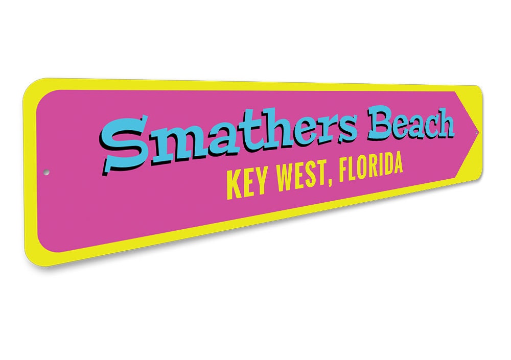 Smathers Beach Sign Key West Beach Smathers Sign Beach | Etsy