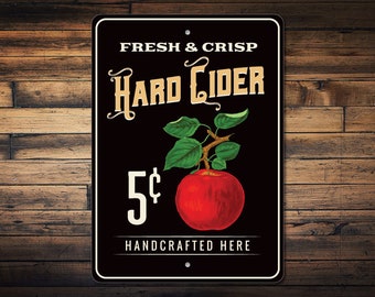 Hard Cider Sign, Cider Decor, Apple Cider Sign, Apple Decor, Apple Kitchen Sign, Apple Love, Apple Love Gift, Cider Lover Gift Quality Metal