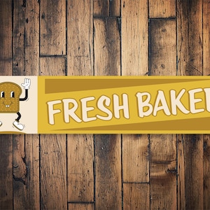 Fresh Baked Bread Sign, Retro Bread Sign, Cute Kitchen Gift, Kitchen Wall Gift, Wall Decor Gift, Fresh Made Bread, Bread Lover Gift, Cooks