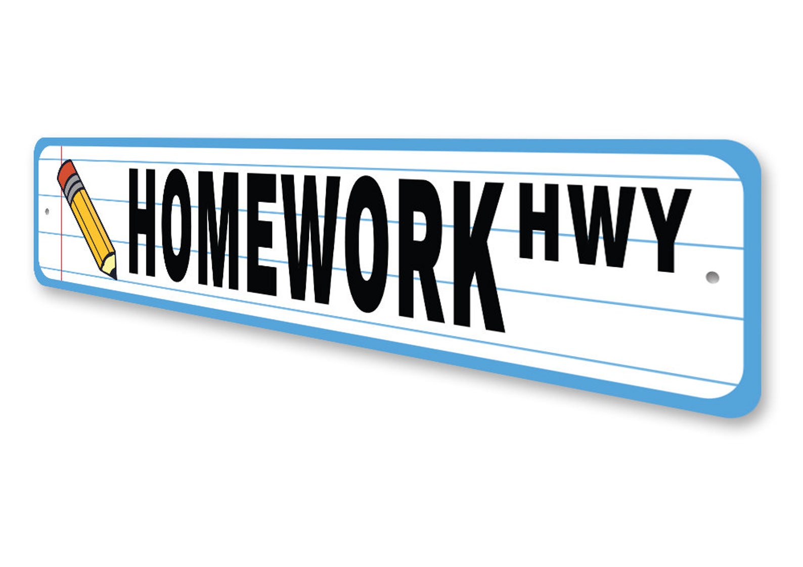 homework area sign