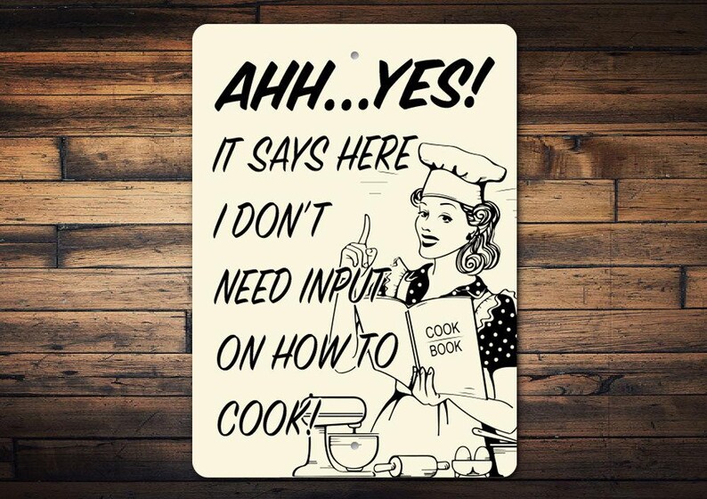 Retro Kitchen Sign, Funny Kitchen Decor, Retro Decor, Kitchen Signs ...