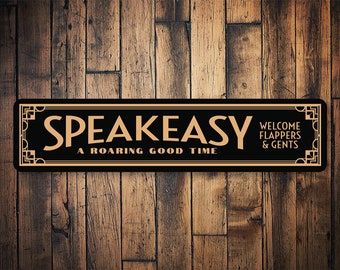 Familia Speakeasy, Bar Speakeasy, Buenos Tiempos, Vida Speakeasy, Speakeasy, Letrero de Bar, Decoración de Bar en Casa, Pared de Bar - Decoraciones de Aluminio de Calidad