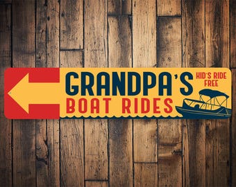 Custom Boat Ride Sign, Grandpas Boat, Dads Boat Decor, Boat Owner Gift, Gift For Boathouse, Grandpas Boat Ride, Custom Boat Ride Decor, Boat