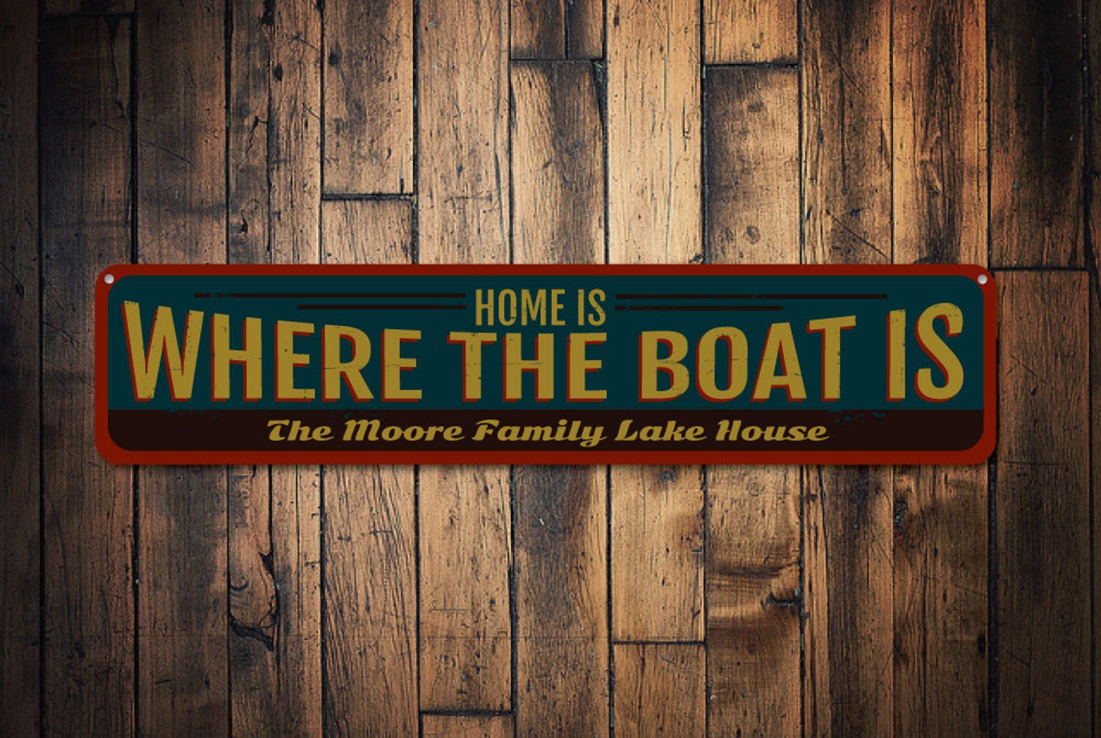Boat Sign Personalized Home is Where the Boat is Lake House Etsy