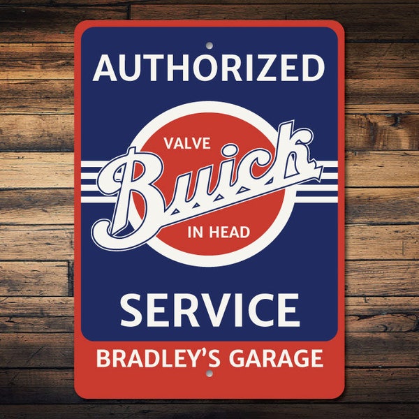 Buick Garage Sign, Buick Lover Gift, Dad Buick Gift, Chevy Buick Decor, Buick Logo Sign, Buick Owner Gift - Quality Aluminum Sign Customs