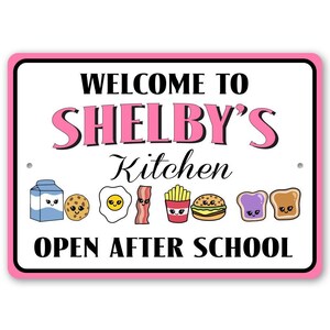 Child Kitchen Sign, Kid Kitchen Sign, Playroom Kitchen, Kids Kitchen Decor, Kitchen Decor, Custom Kid Gift, Sign For Girls Kitchen image 2