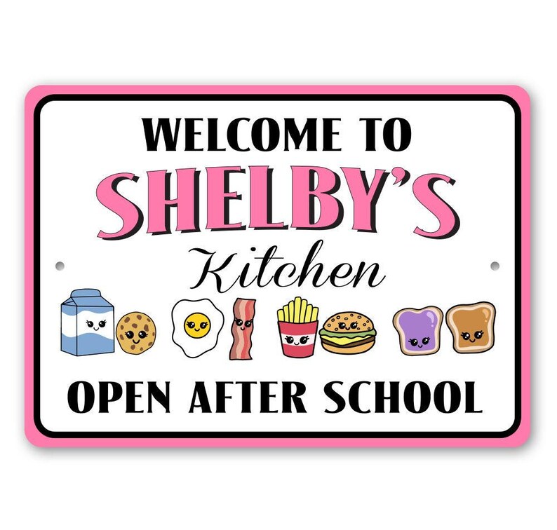 Child Kitchen Sign, Kid Kitchen Sign, Playroom Kitchen, Kids Kitchen Decor, Kitchen Decor, Custom Kid Gift, Sign For Girls Kitchen image 2