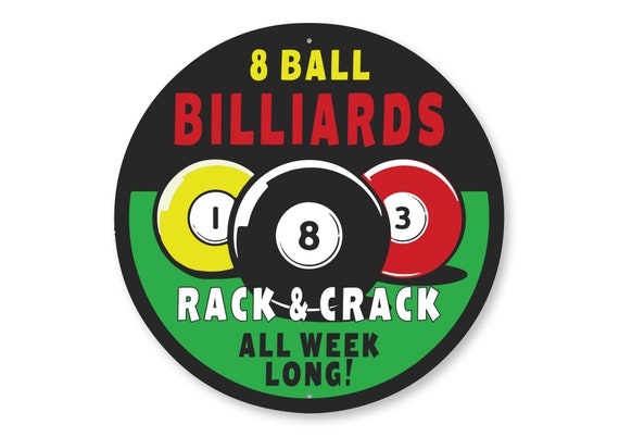 8 Ball Billiards Sign Custom Billiard Sign Pool Lovers -  Portugal
