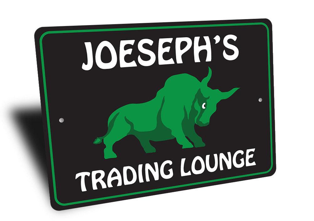 Trader Lounge Sign, Custom Trader Sign, Stock Trading, Trading Stocks ...
