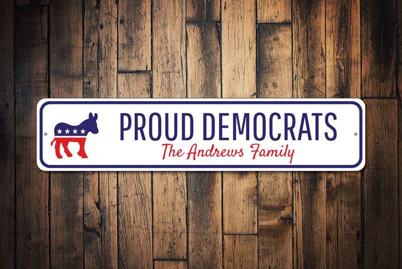 Republican Family Sign, Politics Sign, Democrat Gift, Political Humor Sign, Donkey Party Sign, Elephant Decor, Republican - Quality Aluminum image 3