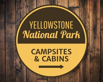 Yellowstone National Park, Yellowstone Park, National Park Sign, Traveling Guru, Exploring Sign, Explorer Decor, Park Lover  - Metal Sign