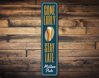 Funny Bar Sign, Beer Bar Decor, Stay Late Bar Sign, Beer Lover Decor, Beer Lover Sign, Sign For Beer, Beer Bar Sign, Beer Decor, Bar Sign