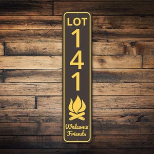 Campsite Welcome Sign, Camping Welcome Sign, Camper Number Sign, Camp Post Lot Number, Camping Lot Decor, Camping  Decor, Camper Sign