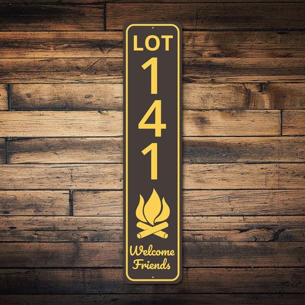 Campsite Welcome Sign, Camping Welcome Sign, Camper Number Sign, Camp Post Lot Number, Camping Lot Decor, Camping  Decor, Camper Sign
