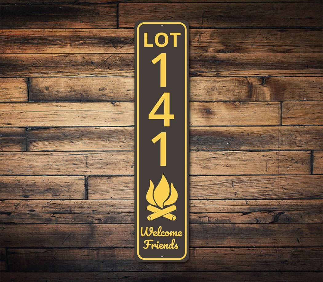 Campsite Welcome Sign, Camping Welcome Sign, Camper Number Sign, Camp Post Lot Number, Camping Lot Decor, Camping  Decor, Camper Sign