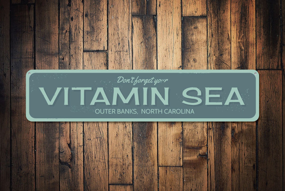Don't Forget Your Vitamin Sea Sign, Personalized Beach House Sign ...