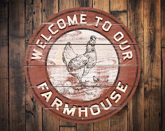Welcome To Our Farmhouse Sign, Rustic Farmhouse Sign, Farming Gift, Decor For Farm, Farming Gift, Welcome Farm Sign, Farm Family Present