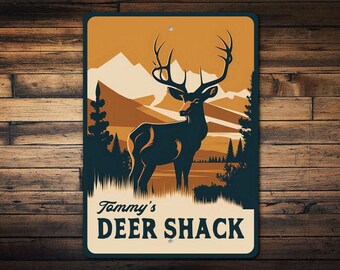 Deer Shack Owner Sign, Custom Deer Hunting Decor, Hunter Gifts, Vintage Hunting Lodge Decor, Deer Shack Gift, Hunting Lodge Gift, Metal Sign
