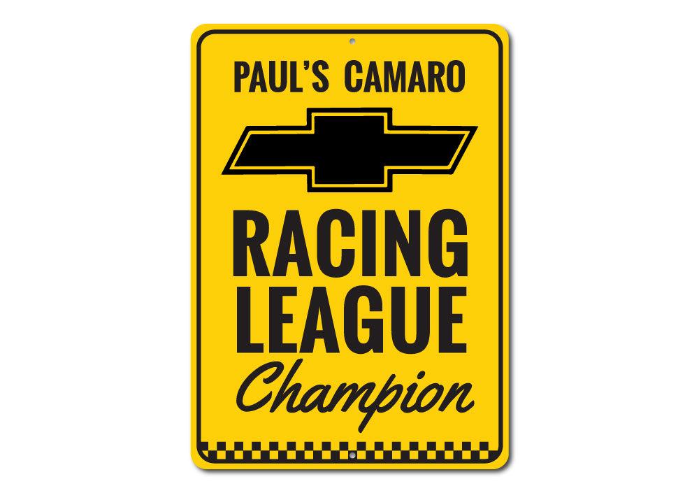Gift Sign Racing Racing League Sign, Chevy Camaro Sign, Camaro Owner Gift, Custom Camaro ...
