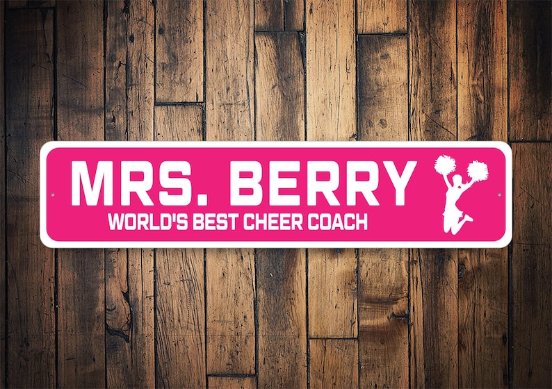 Cheer Coach Sign, Custom Cheering Sign, Decor for Cheer, Worlds Best ...