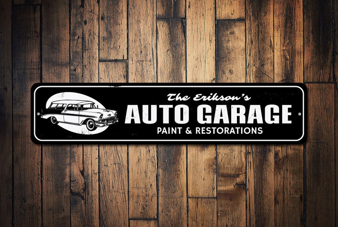 Auto Barn Sign Auto Garage Sign, Car Lover Gift, Gift for Mechanic, Custom Garage ...