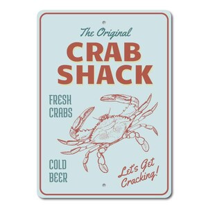 Krab minnaar cadeau, krab shack teken, krab shack decor, krab cadeau, krab teken, krab decor, krab strand decor, metalen krab teken, kwaliteitsmetaal afbeelding 3