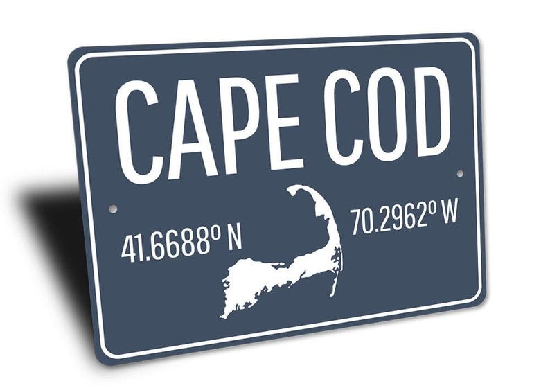 Cape Cod Sign, Metal Cape Cod Sign, Cape Cod Decor, State Sign Decor ...
