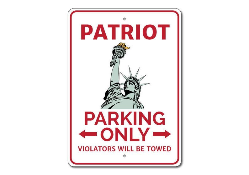 Plaque patriote, plaque patriote parking, décoration patriote des États-Unis, cadeau patriote, plaque Statue de la liberté, décoration liberté - plaques de stationnement en aluminium de qualité image 3