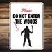 Do Not Enter Woods Jason Scary Sign Jason Sign Decor - Etsy