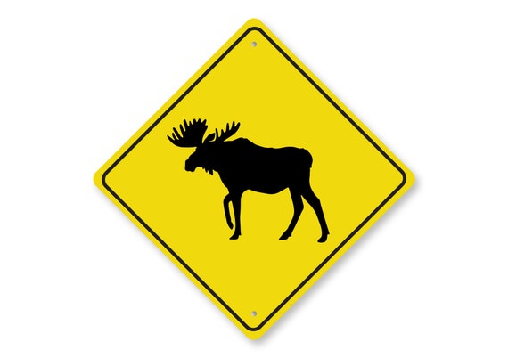 Moose Ridge Sign Moose Crossing Sign